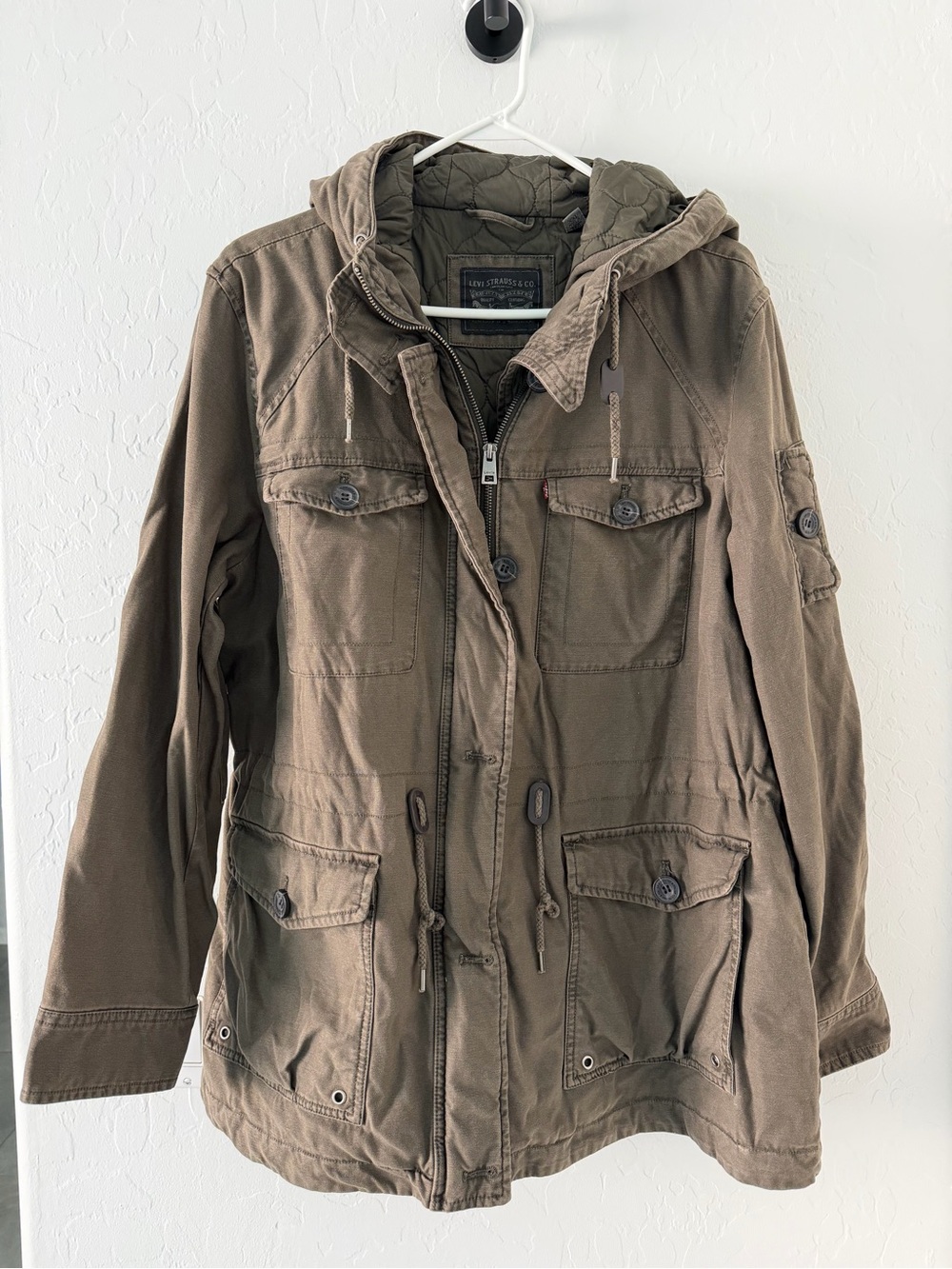 Levi’s Green Olive Hooded Military Field Jacket - XXL - Utility Cargo Anorak